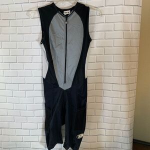 DeSoto Black/White/Silver Triathlon Suit Size S